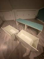 2x Ikea SMÅSTAD Speelgoedkist met bank, wit, 90x52x48 cm, Overige typen, Ophalen