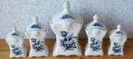 5 mooie T.Delfts bleau voorraadpotten met deksel, Ophalen of Verzenden, Overige typen