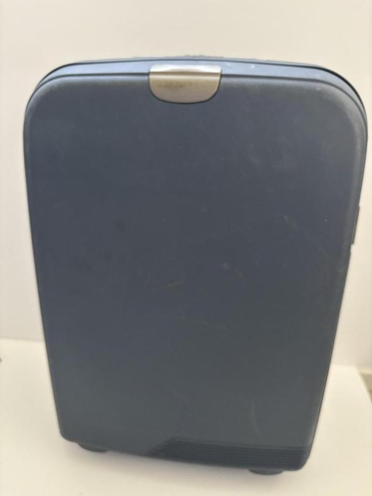 Solide hard kunststof blauwe koffer, Sieraden, Tassen en Uiterlijk, Koffers, Gebruikt, Hard kunststof, 50 tot 60 cm, 35 tot 45 cm