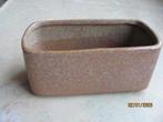 NIEUWSTAAT bijzonder GLAZUUR bruin oranje POT potje 17 x 8, Tuin en Terras, Binnen, Ophalen of Verzenden, Zo goed als nieuw, Aardewerk