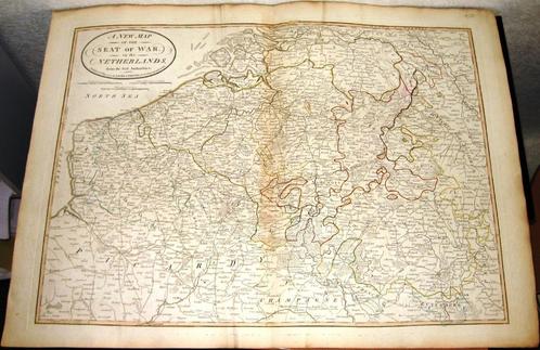 K20 Kaart New Map of the Seat of War in the Netherlands 1794, Antiek en Kunst, Kunst | Etsen en Gravures, Ophalen of Verzenden
