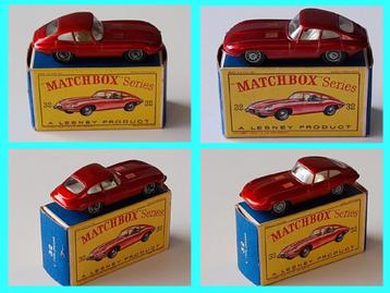 Matchbox Lesney nr 32B Jaguar "E" Type + Orig D2-Box. beschikbaar voor biedingen