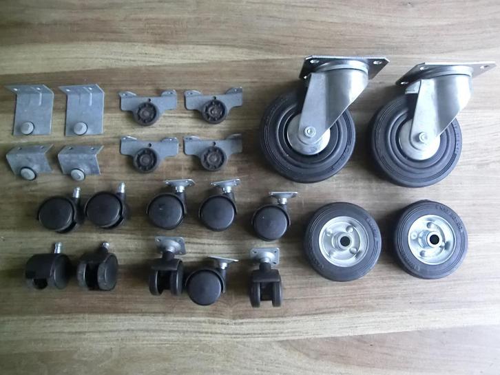 Diverse zwenkwielen / geleidewieltjes, Doe-het-zelf en Verbouw, Zwenkwielen, Zo goed als nieuw, Ophalen of Verzenden
