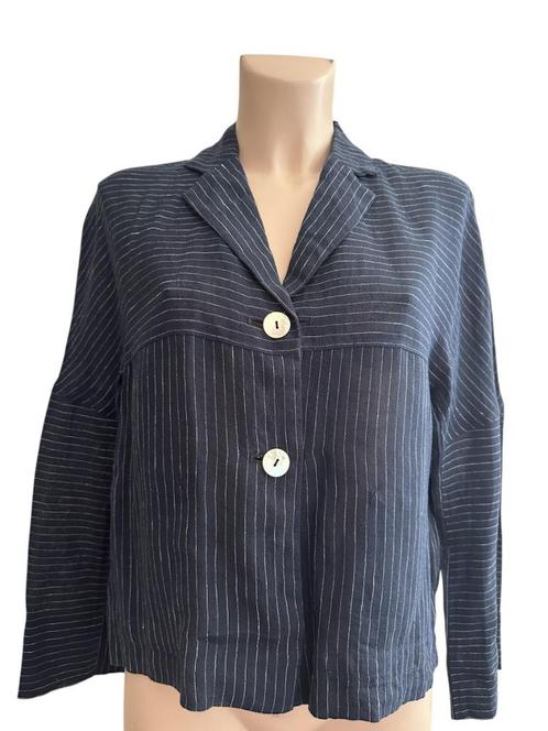 Oska vest linnen M, Kleding | Dames, Truien en Vesten, Zo goed als nieuw, Maat 38/40 (M), Blauw, Ophalen of Verzenden