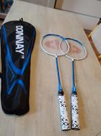 Badminton Rackets Donnay + Tas, Sport en Fitness, Badminton, Donnay, Onbekend, Ophalen of Verzenden, Zo goed als nieuw