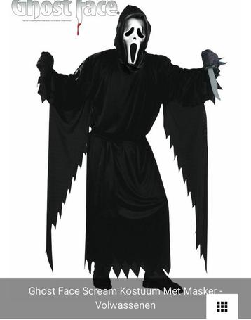 Ghost Face Scream Kostuum - Volwassenen beschikbaar voor biedingen