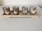 Waxinelichjes set, Huis en Inrichting, Ophalen of Verzenden, Zo goed als nieuw, Overige materialen, Minder dan 25 cm