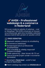 AHSN – Professioneel Webdesign & E-Commerce, Diensten en Vakmensen, Webdesigners en Hosting, Domeinregistratie