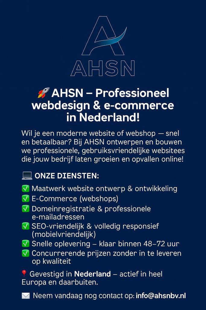 AHSN – Professioneel Webdesign & E-Commerce, Diensten en Vakmensen, Webdesigners en Hosting, Domeinregistratie