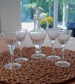 Antieke likeurset met karaf en glaasjes, Antiek en Kunst, Ophalen