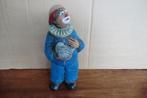 zware stenen clown in blauw clownspak, Ophalen of Verzenden