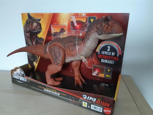Jurassic World Epic Attack Carnotaurus (elektrisch), Kinderen en Baby's, Speelgoed | Actiefiguren, Nieuw, Ophalen of Verzenden