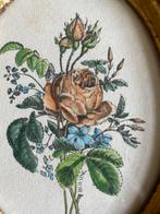 Antieke Bloemenprint in Lijst, Antiek en Kunst, Ophalen of Verzenden