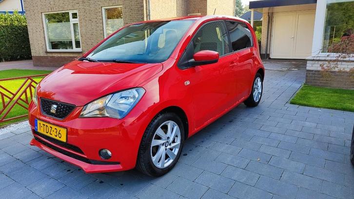 Seat Mii 1.0 44KW 2014 Rood 5 deurs, Auto's, Seat, Particulier, Mii, ABS, Airbags, Airconditioning, Bluetooth, Boordcomputer, Centrale vergrendeling