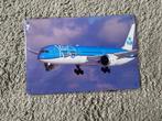 KLM Boing 787-Metalen Bord, Verzenden, Nieuw, Kaart, Foto of Prent