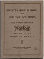 Norton 16 H Big 4 & 18 manual handboek motor (708p), Motoren, Handleidingen en Instructieboekjes, Ophalen of Verzenden, Overige merken