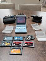 Gameboy Advance SP, incl 8 vintage games, Spelcomputers en Games, Spelcomputers | Nintendo Game Boy, Ophalen, Gebruikt, Game Boy Advance SP