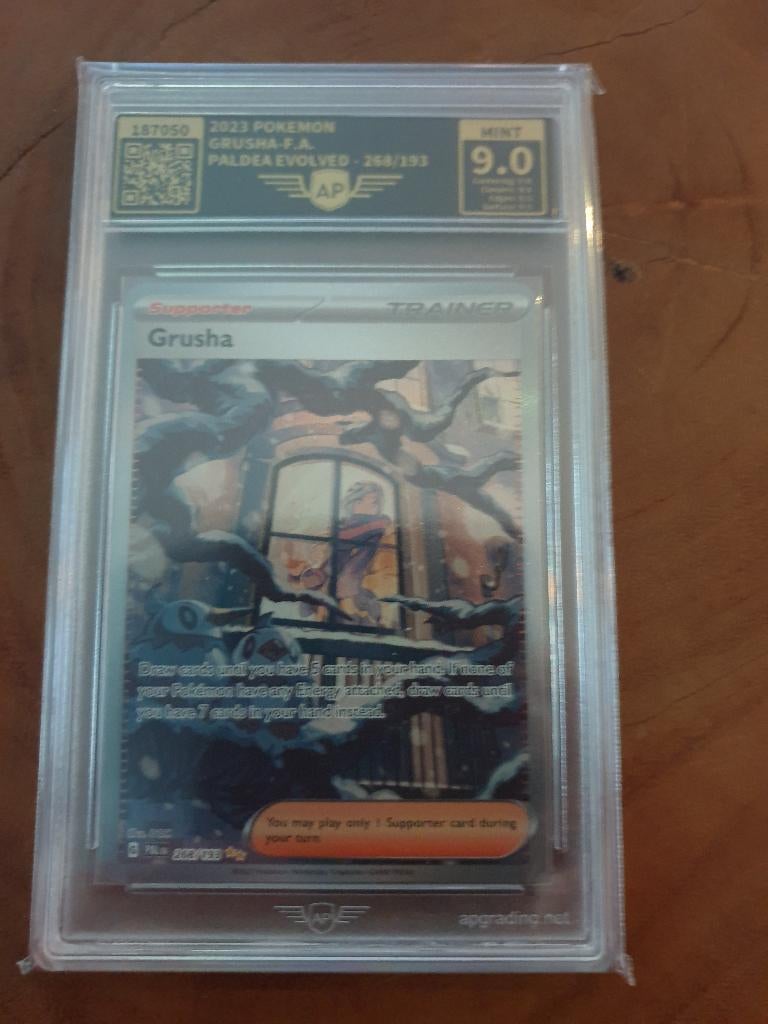 Grusha Full Art holo Supporter 268/193 Paldea Evolved AP 9, Ophalen of Verzenden, Nieuw, Losse kaart, Foil