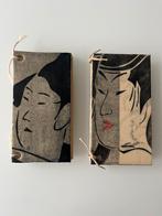 2 mooie Japanse tegeltableaus van kunstenaar Anne, Antiek en Kunst, Ophalen of Verzenden