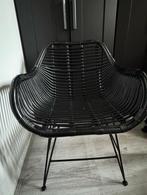 Zwarte rotan stoel, Huis en Inrichting, Stoelen, Ophalen of Verzenden, Zo goed als nieuw, Zwart, Eén