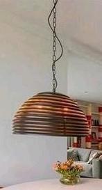 Stalen zwarte hanglamp, Huis en Inrichting, Lampen | Hanglampen, Ophalen, Gebruikt, Minder dan 50 cm