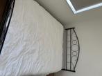 Tweepersoons bed, 140 cm, Metaal, Zo goed als nieuw, Zwart