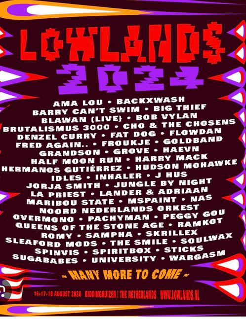 Lowlands tickets, Tickets en Kaartjes, Evenementen en Festivals