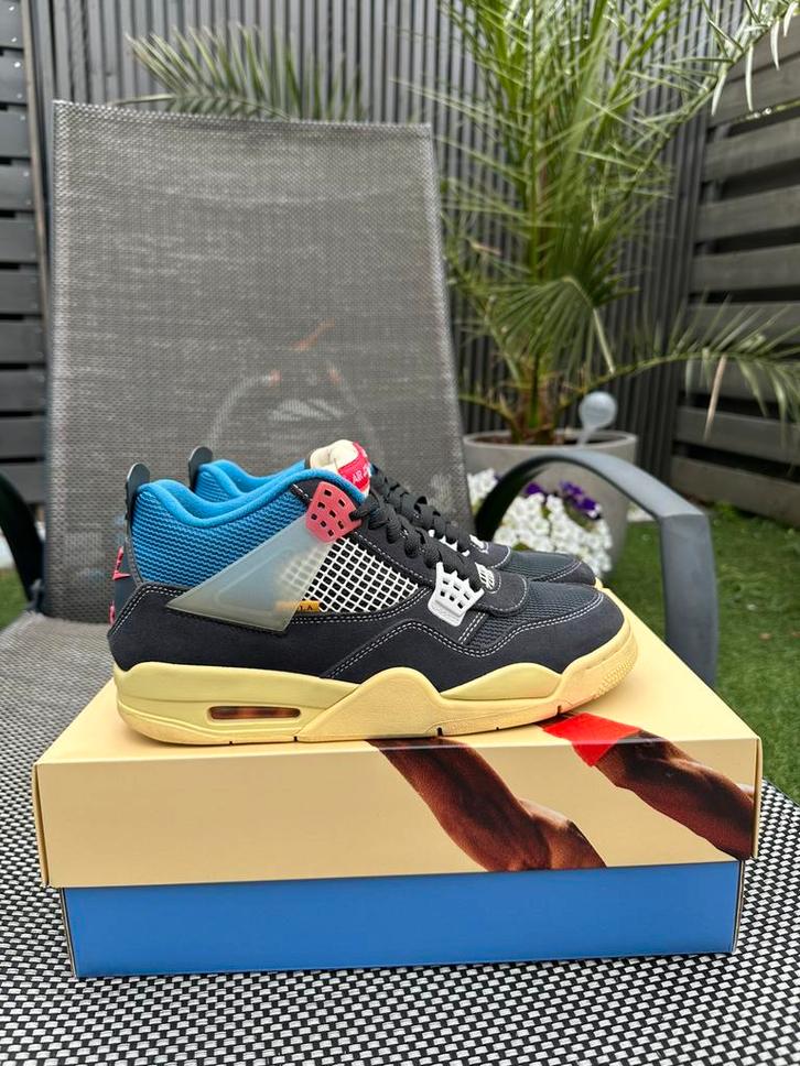Jordan 4 Union “Off Noir” 42, Kleding | Heren, Schoenen, Zo goed als nieuw, Sneakers of Gympen, Zwart, Ophalen of Verzenden