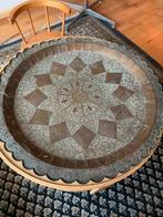 Groot dienblad, vintage, Huis en Inrichting, Woonaccessoires | Dienbladen, Ophalen of Verzenden, Gebruikt, Rond, Metaal