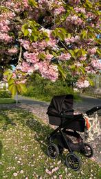 Dubatti two kinderwagen zwart incl voetenzak & adapters, Kinderen en Baby's, Kinderwagens en Combinaties, Zo goed als nieuw, Verstelbare duwstang