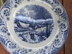 oud blauw wandbord Society Ceramique Maestricht landschap, Antiek en Kunst, Antiek | Wandborden en Tegels, Ophalen of Verzenden