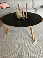 Salontafel met gaaf zwart blad en afgeschuinde rand, Huis en Inrichting, Ophalen, Gebruikt, 50 tot 100 cm, 50 tot 75 cm
