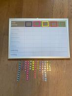 Weekplanner planbord met magneetjes gezinsplanner, Ophalen of Verzenden, Gebruikt