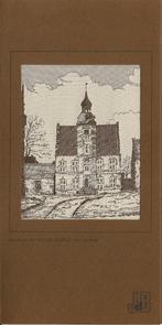 TW1244 Gennep den Boer stadhuis geweven uitg. 120x75 mm, Verzamelen, Ansichtkaarten | Nederland, 1960 tot 1980, Limburg, Verzenden