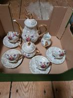 Vintage theeservies met bloemmotief, Ophalen of Verzenden