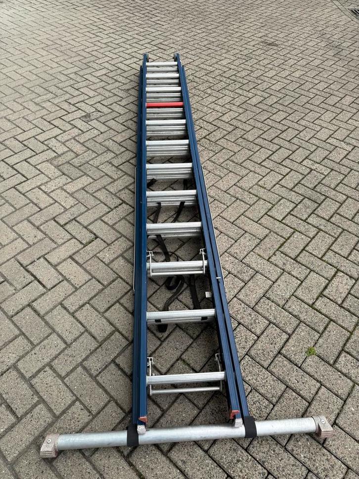Altrex Challenger 3x12 Professionele Ladder, Doe-het-zelf en Verbouw, Ladders en Trappen, Gebruikt, Ladder, 4 meter of meer, Opvouwbaar of Inschuifbaar