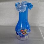 Blauwe vaas, binnenkant wit - Murano glas, Ophalen