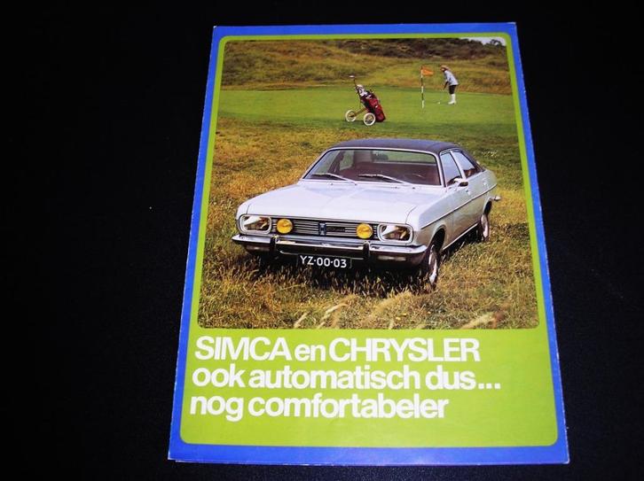 Simca en Chrysler ook automatisch, dus nog comfortabeler, Boeken, Auto's | Folders en Tijdschriften, Zo goed als nieuw, Overige merken