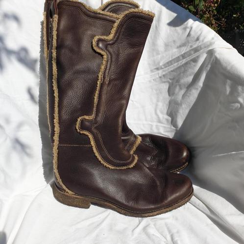 Gave hoge bruine leren laarzen. Mt 38. Merk Timberland, Kleding | Dames, Schoenen, Zo goed als nieuw, Hoge laarzen, Bruin, Ophalen of Verzenden