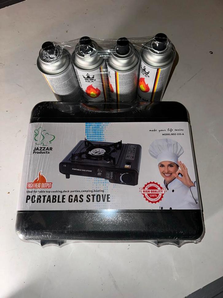 Camping Gasstel / Noodgasstel incl gas - gaspit (nieuw), Caravans en Kamperen, Kampeeraccessoires, Nieuw, Ophalen of Verzenden