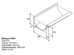 Zinken Dakgoot (Mastgoot, of Halfronde goot) M44, Doe-het-zelf en Verbouw, Buizen en Afvoer, Ophalen of Verzenden, Nieuw, Zink