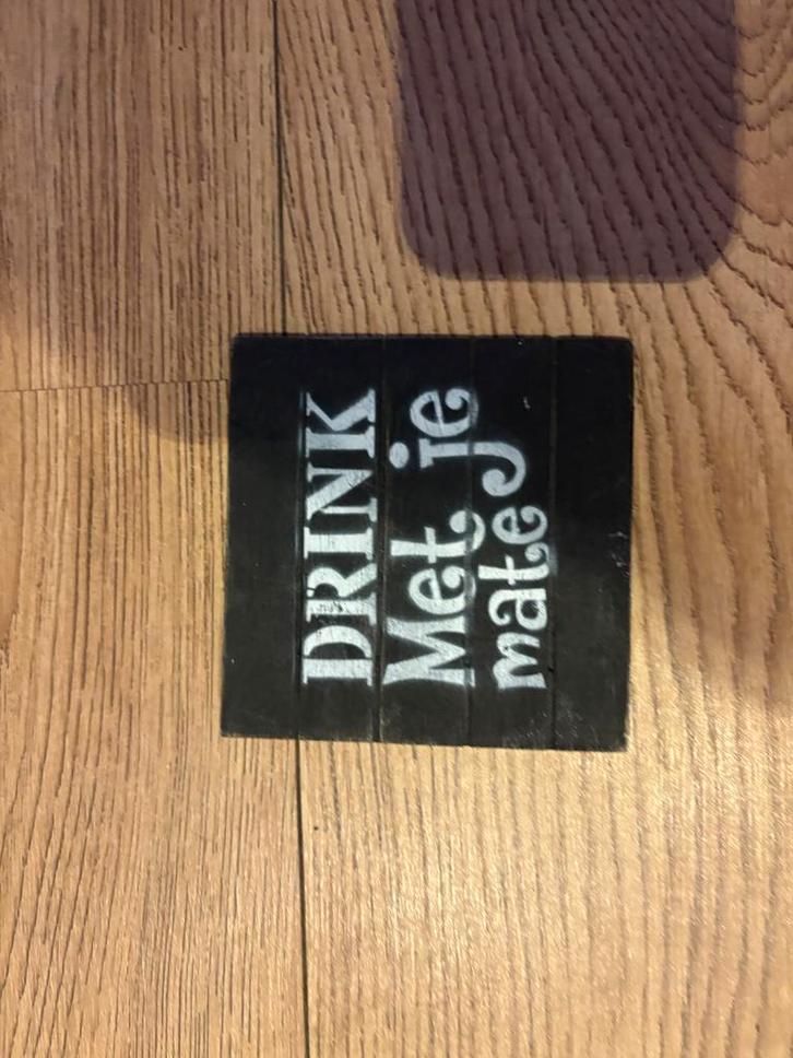 Drink met je mate wandbord, Antiek en Kunst, Antiek | Wandborden en Tegels, Ophalen