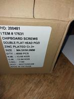 schroeven 4.5x50mm pozidriv spaanplaatschroeven 4000 stuks, Doe-het-zelf en Verbouw, Ophalen of Verzenden, Nieuw, 50 tot 100 mm