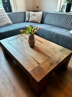 Massief Eiken Salontafel - Robuust Design, Ophalen, Gebruikt, 50 tot 100 cm, 100 tot 150 cm