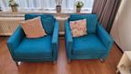 2x IKEA fauteuils blauw, Huis en Inrichting, Ophalen, Zo goed als nieuw, 75 tot 100 cm, 50 tot 75 cm