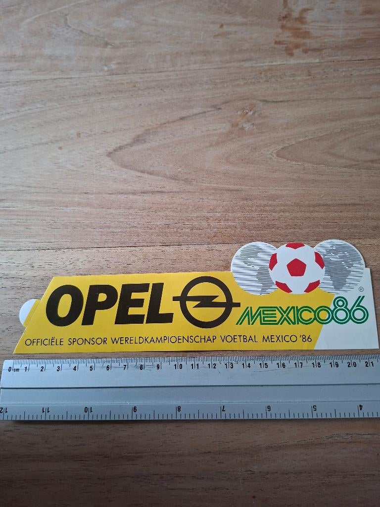 Sticker WK voetbal 1986  Opel, Verzenden, Zo goed als nieuw, Buitenlandse clubs, Poster, Plaatje of Sticker