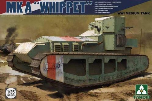 Takom 1:35 WWI MEDIUM TANK – MK. A “WHIPPET”, Hobby en Vrije tijd, Modelbouw | Auto's en Voertuigen, Nieuw, Tank, 1:32 tot 1:50