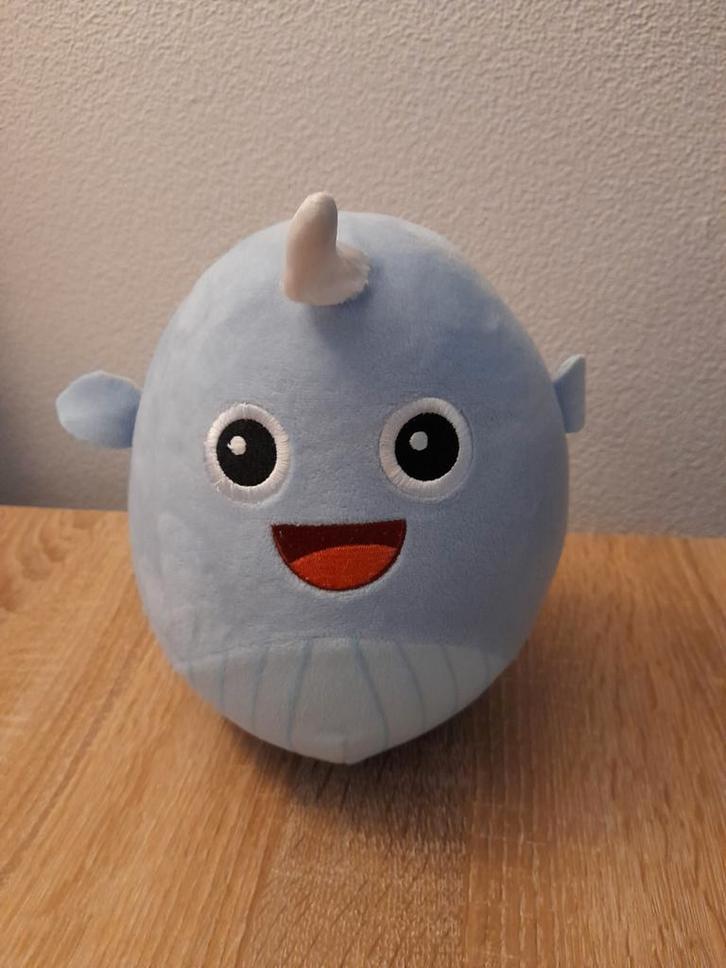 Lichtblauwe Knuffel met Hoorntje, Kinderen en Baby's, Speelgoed | Knuffels en Pluche, Zo goed als nieuw, Overige typen, Verzenden