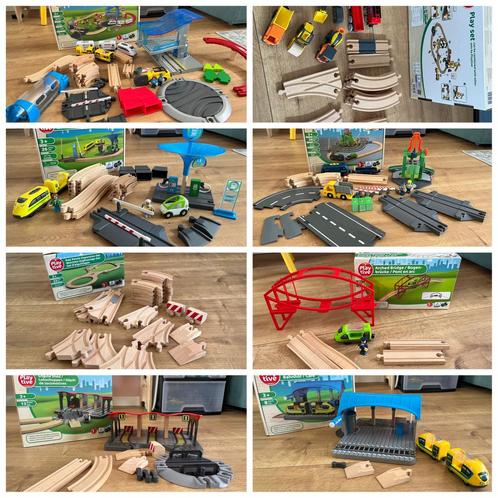 Playtive treinbaan 8 sets, Kinderen en Baby's, Speelgoed | Houten speelgoed, Zo goed als nieuw, Overige typen, Ophalen