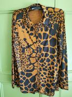 Zwart met bruine blouse. Merk: Transfer. Maat: M., Kleding | Dames, Blouses en Tunieken, Transfer, Ophalen of Verzenden, Zo goed als nieuw
